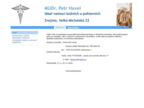 Dermatovenerologická ambulance - MUDr. Petr Havel