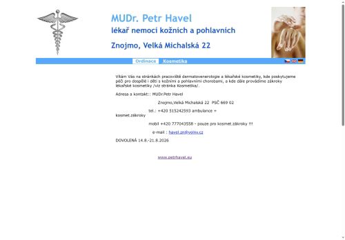 Zobrazit webové stránky Dermatovenerologická ambulance - MUDr. Petr Havel