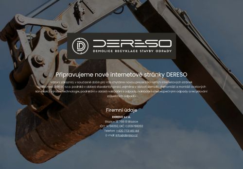 Webové stránky DERESO s.r.o., Blazice
