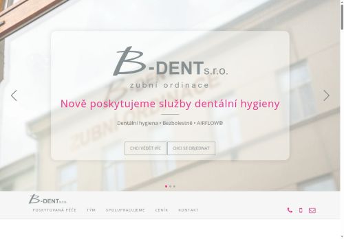 Zobrazit webové stránky Zubní ordinace B-dent s.r.o. - MDDr. Barbara Lichá, MDDr. Zdena Slušňáková