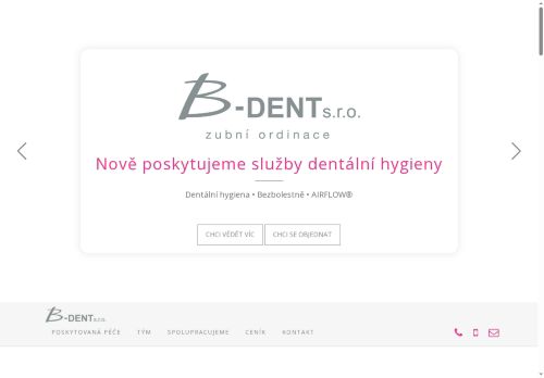 Zobrazit webové stránky Zubní ordinace B-dent s.r.o. - MDDr. Barbara Lichá, MDDr. Zdena Slušňáková