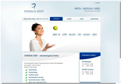 Zobrazit webové stránky Stomatologická klinika SYNERGIE DENT - MUDr. Ladislav Lang