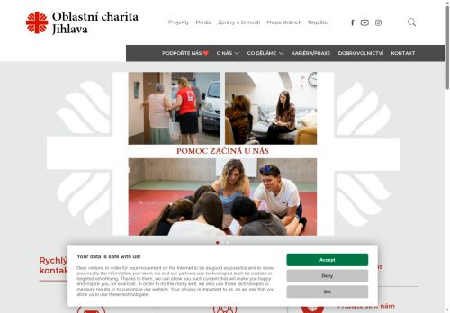 Webové stránky Diecézní charita Brno, Jihlava