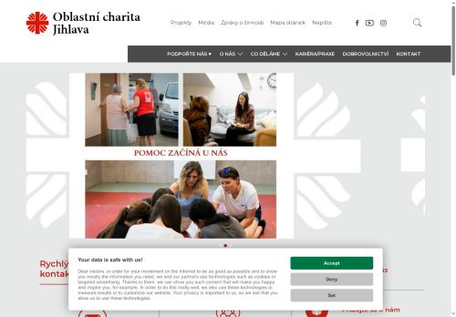 Webové stránky Diecézní charita Brno, Jihlava