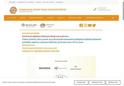 Zobrazit webové stránky Integrovaná střední škola technická Mělník