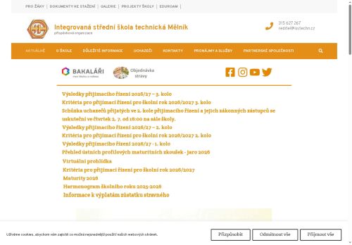 Zobrazit webové stránky Integrovaná střední škola technická Mělník