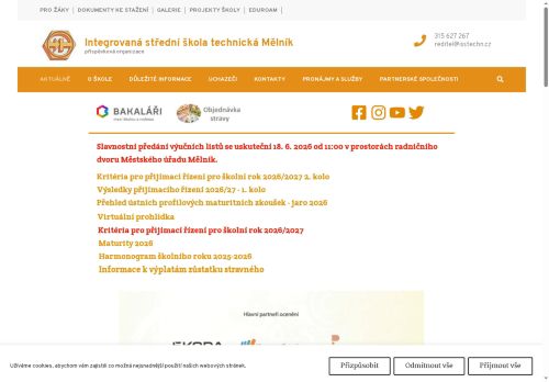 Zobrazit webové stránky Integrovaná střední škola technická Mělník