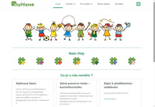 Zobrazit webové stránky Mateřská škola Čtyřlístek, Mělník