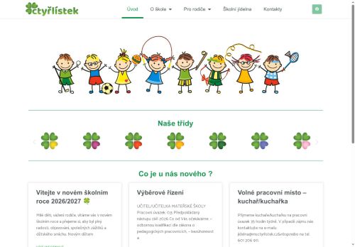 Zobrazit webové stránky Mateřská škola Čtyřlístek, Mělník