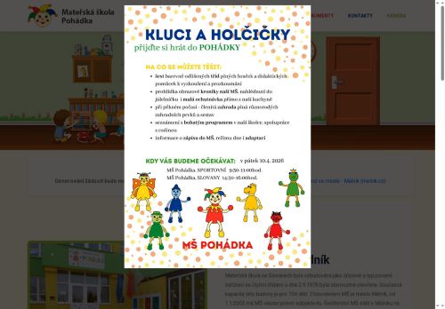 Zobrazit webové stránky Mateřská škola Pohádka