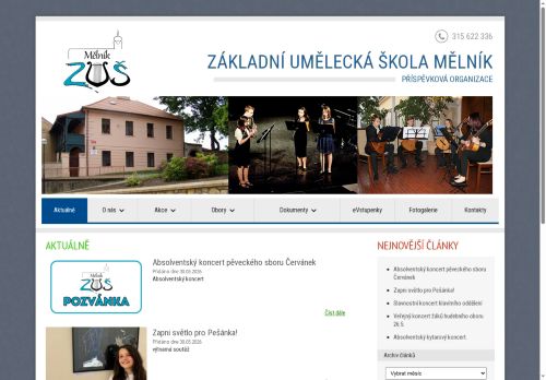 Zobrazit webové stránky Základní umělecká škola Mělník