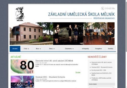 Zobrazit webové stránky Základní umělecká škola Mělník