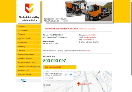 Zobrazit webové stránky Technické služby Mělník