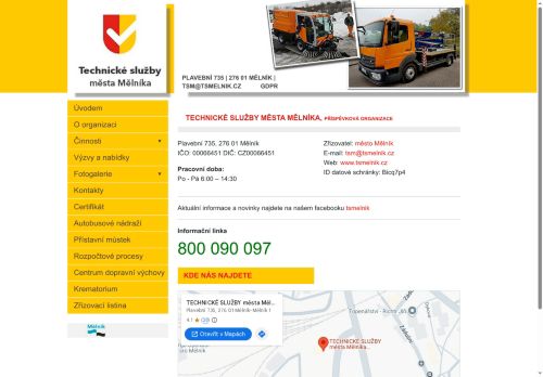 Zobrazit webové stránky Technické služby Mělník