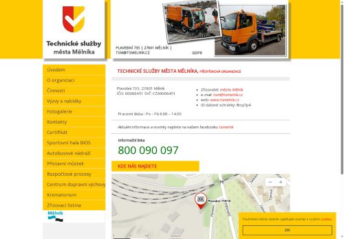 Zobrazit webové stránky Technické služby Mělník