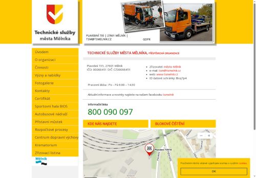 Zobrazit webové stránky Technické služby Mělník