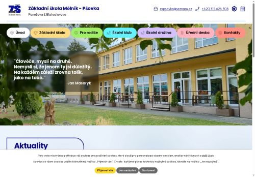 Zobrazit webové stránky Základní škola Mělník-Pšovka