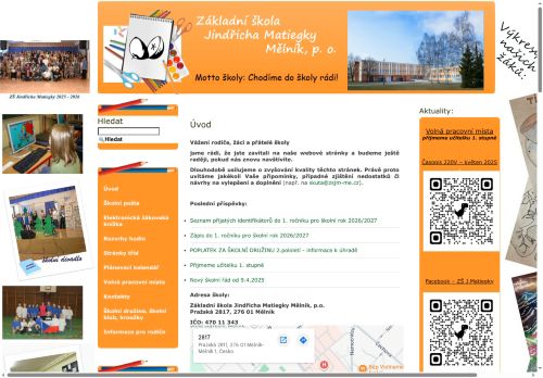 Zobrazit webové stránky Základní škola Jindřicha Matiegky Mělník