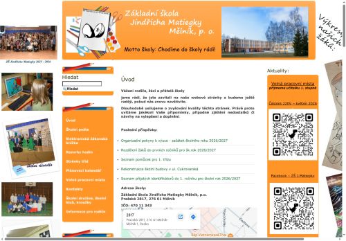 Zobrazit webové stránky Základní škola Jindřicha Matiegky Mělník
