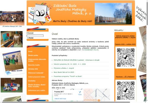 Zobrazit webové stránky Základní škola Jindřicha Matiegky Mělník