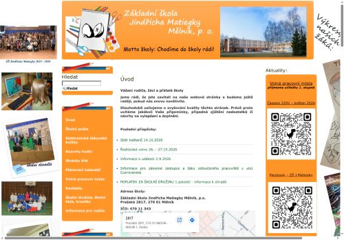 Zobrazit webové stránky Základní škola Jindřicha Matiegky Mělník