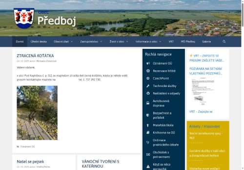 Obec Předboj nabízí práci na pozici Úředník/úřednice, Referent/ka všeobecné správy/Administrativný pracovník/pracovnice v obci Předboj