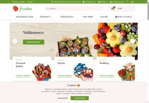Webové stránky FRUTIKO international s.r.o., Čestlice