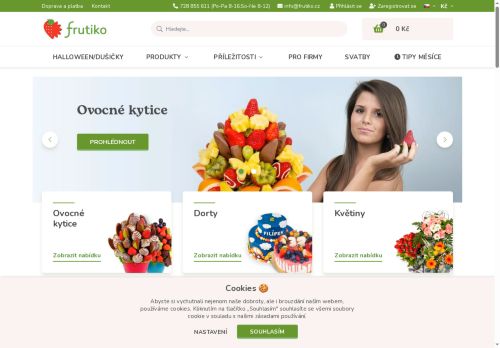 Webové stránky FRUTIKO international s.r.o., Čestlice