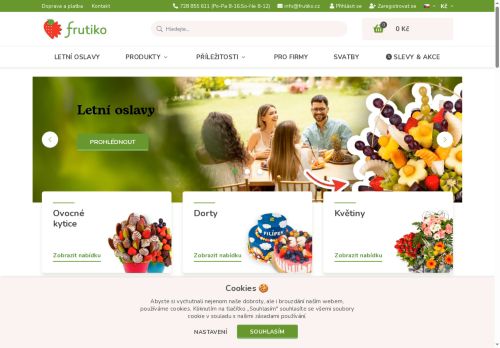 Webové stránky FRUTIKO international s.r.o., Čestlice