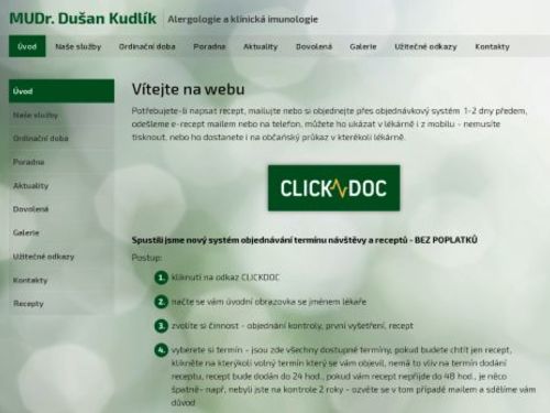 Ambulance alergologie a klinické imunologie - MUDr. Dušan Kudlík