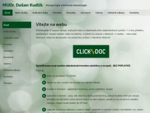Ambulance alergologie a klinické imunologie - MUDr. Dušan Kudlík