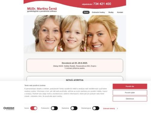 Gynekologická a porodnická ordinace MediCfema s.r.o. - MUDr. Martina Černá