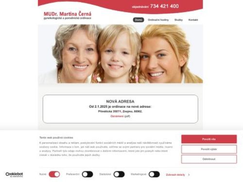 Gynekologická a porodnická ordinace MediCfema s.r.o. - MUDr. Martina Černá