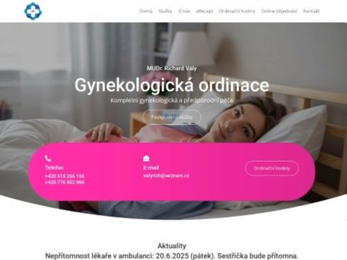 Gynekologická ordinace - MUDr. Richard Vály, MUDr. Lenka Fendrichová
