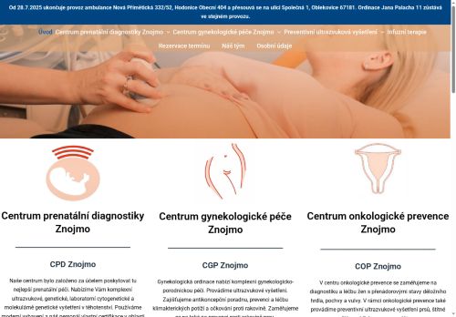 Zobrazit webové stránky Centrum gynekologické péče Znojmo - gynekologická ambulance - MUDr. Lucie Kučerová
