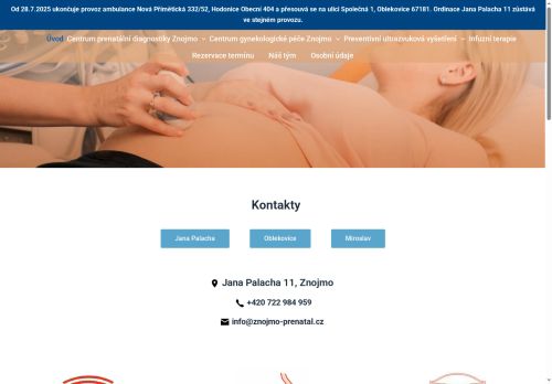 Zobrazit webové stránky Centrum gynekologické péče Znojmo - gynekologická ambulance - MUDr. Lenka Fendrichová