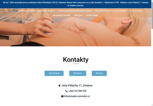 Zobrazit webové stránky Centrum gynekologické péče Znojmo - gynekologická ambulance - MUDr. Šárka Pavková Ph.D.
