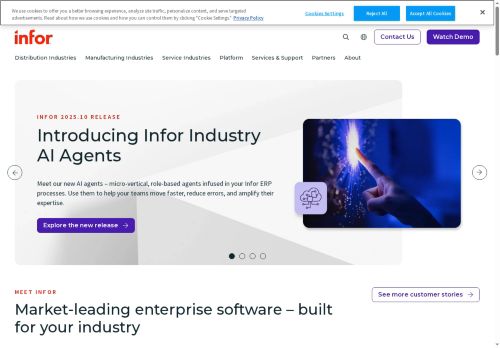 Infor (Česká republika) s.r.o. nabízí práci na pozici Vývojáři softwaru v obci Praha