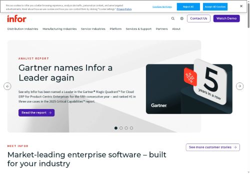 Infor (Česká republika) s.r.o. nabízí práci na pozici Vývojáři softwaru v obci Praha