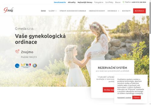 Zobrazit webové stránky Gynekologická ordinace G-meda - MUDr. Anita Rozvadovská