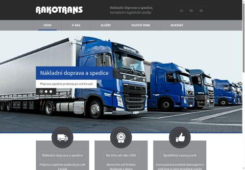 Webové stránky RAKOTRANS DOPRAVA CZ s.r.o., Rakovník