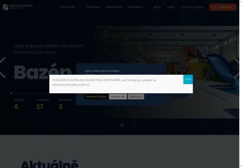Zobrazit webové stránky Městský bazén Mladá Boleslav na Štěpánce