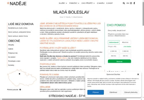 Zobrazit webové stránky Naděje Mladá Boleslav