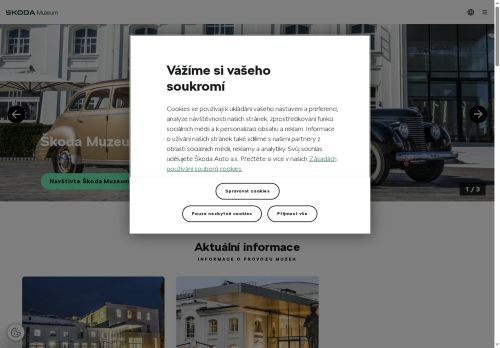 Zobrazit webové stránky Škoda Muzeum