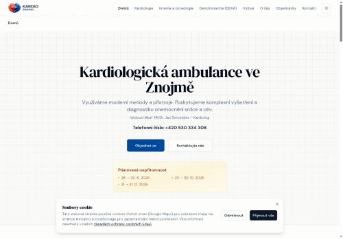 Zobrazit webové stránky Kardiologická ambulance - MUDr. Jan Simonides, MUDr. Dalibor Štambera