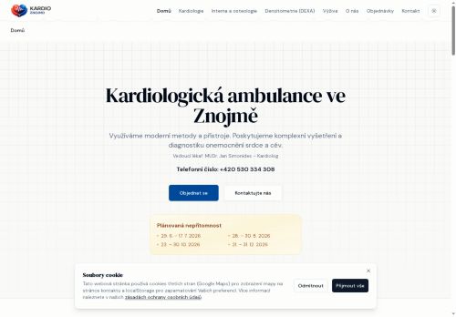 Zobrazit webové stránky Kardiologická ambulance - MUDr. Jan Simonides, MUDr. Dalibor Štambera