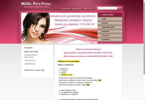 Zobrazit webové stránky Gynekologická a porodnická ambulance - MUDr. Petr Půček
