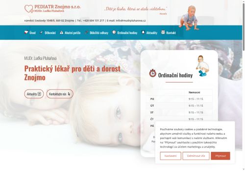 Zobrazit webové stránky Praktický lékař pro děti a dorost PEDIATR Znojmo, s.r.o. - MUDr. Luďka Pluhařová