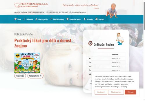 Zobrazit webové stránky Praktický lékař pro děti a dorost PEDIATR Znojmo, s.r.o. - MUDr. Luďka Pluhařová