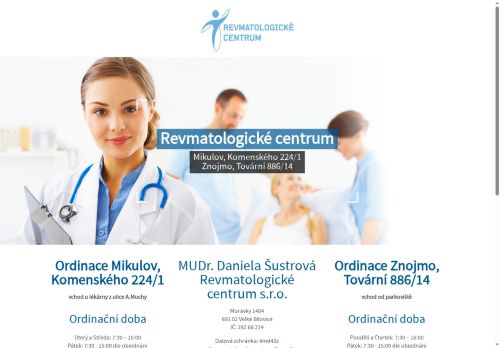 Zobrazit webové stránky Revmatologické centrum, s.r.o. - MUDr. Daniela Šustrová